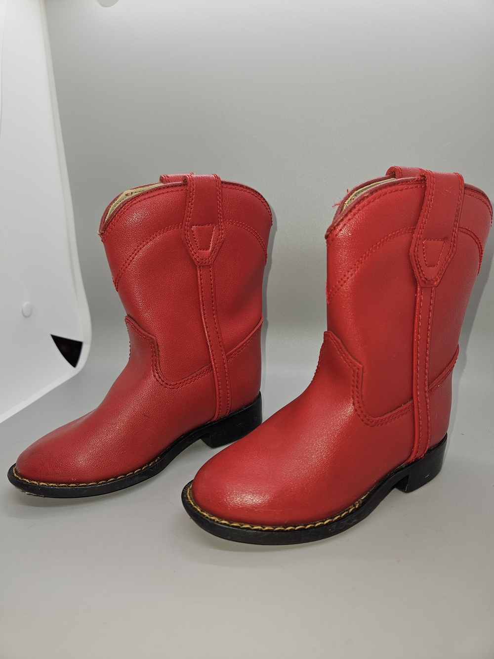 ​Vintage 80s Ropers Toddler Red Cowboy Boots Made in Taiwan ROC Size 7T 8T